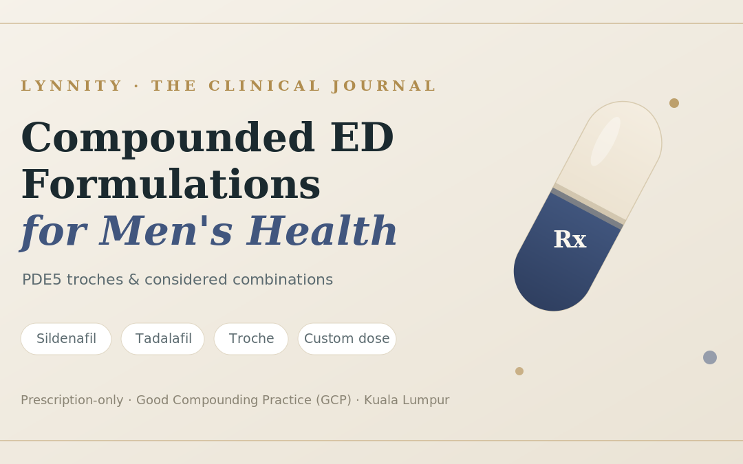 Compounded Erectile Dysfunction Formulations: A Compounding Guide for Men’s Health Clinics