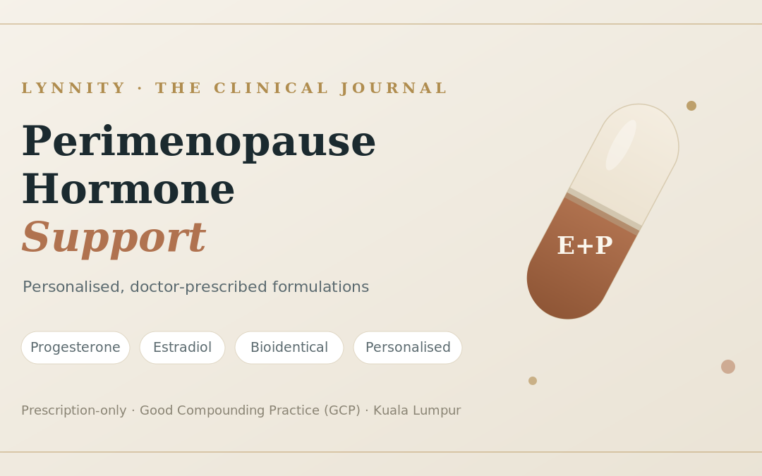 Perimenopause and Compounded Hormone Support: A Practitioner’s Guide for KL & Singapore Clinics