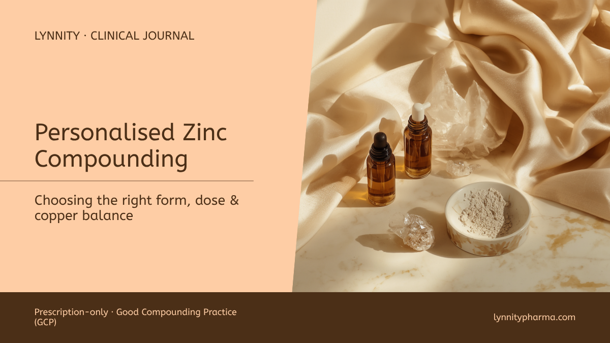 Personalised Zinc Compounding for Clinics: Choosing the Right Form, Dose and Copper Balance for Each Patient