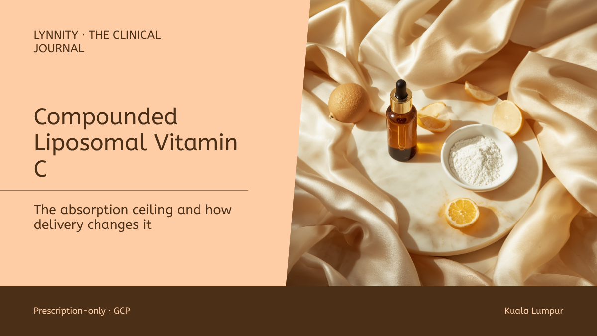 Compounded Liposomal Vitamin C in Malaysia: A Practitioner's Guide to the Absorption Ceiling, G6PD Screening and Dose