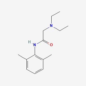 2D chemical structure of lidocaine